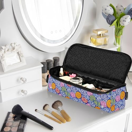 Swirl Candies Bolsa de Viaje para Herramientas de Cabello, Estera Resistente al Calor para Planchas, Rizador y Organizadora Portátil miniatura 7