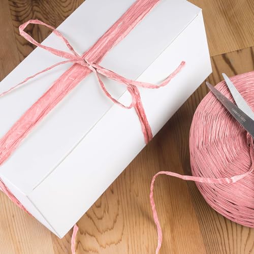 Image of 218 Yards Raffia Paper Craft Ribbon Packing Paper Twine, 1 /4 Inch by 218 Yards