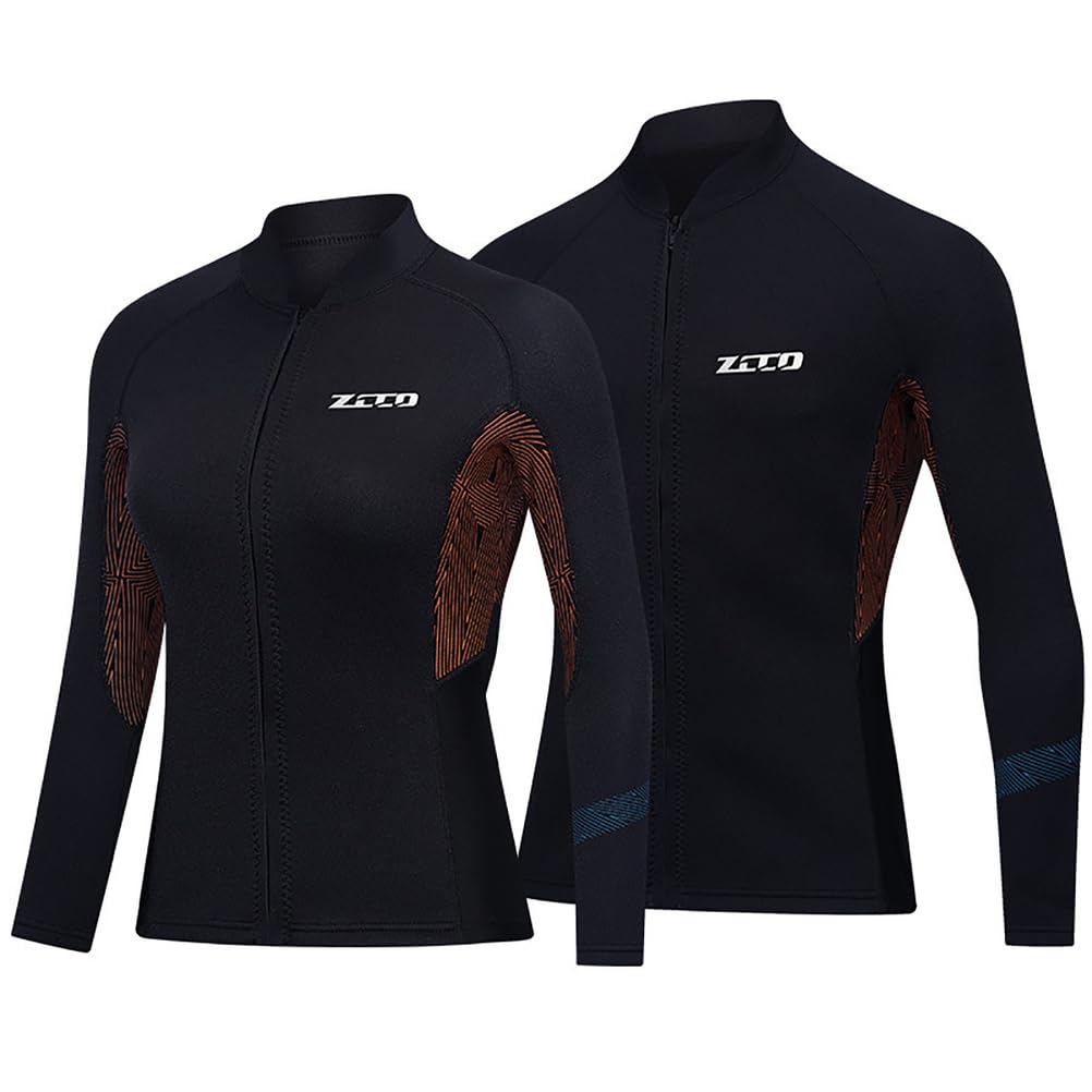 Top muta 1.5MM per uomo e donna, giacca da immersione in neoprene ultra elastica e calda a maniche lunghe per snorkeling, surf, kayak e canoa