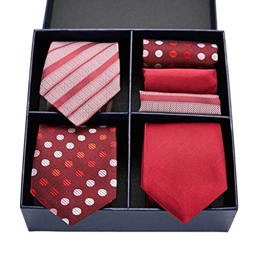 Set de corbatas clásicas de seda para hombre en caja de regalo