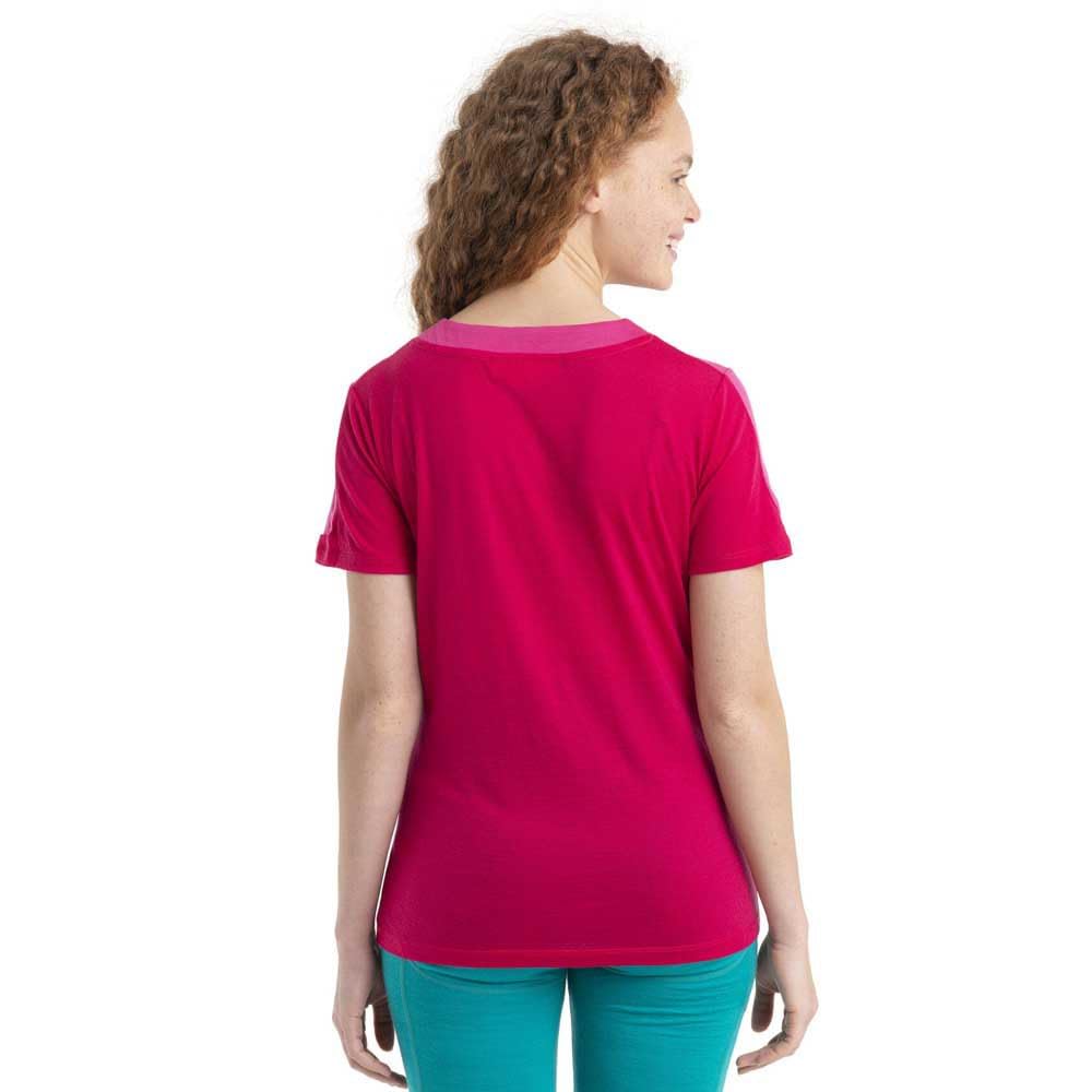 Icebreaker Zoneknit Maglietta, Tempo/Electron Pink/CB, L Donna