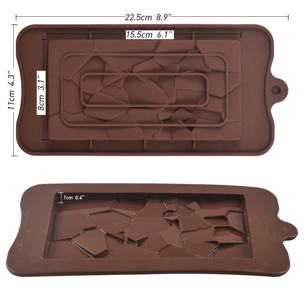 IonEgg Bubbles Break Apart Lot De 4 Moules En Silicone Pour Barres De