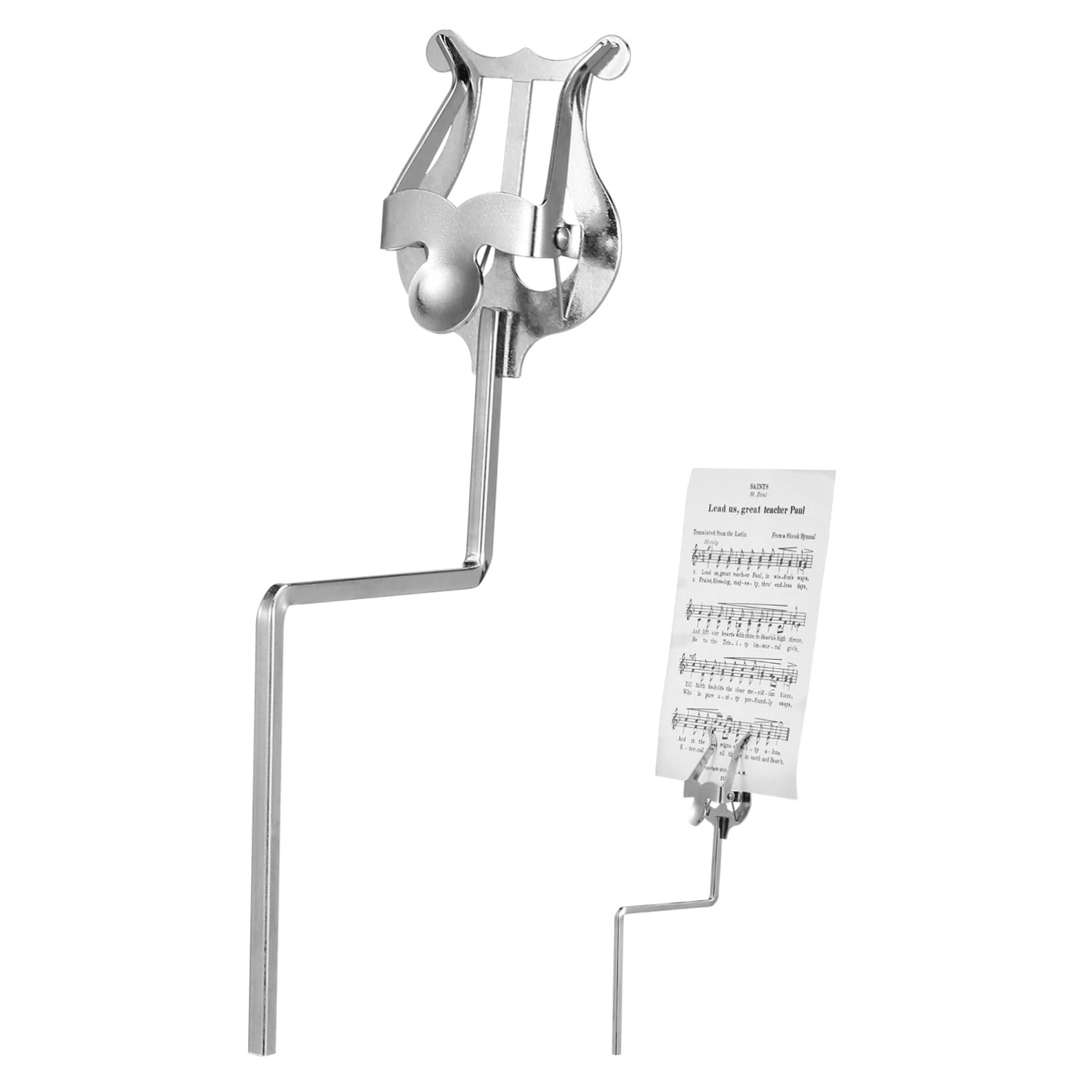 CIMAXIC Sax Music Stand Saxophone Tripod Holder Sheet Music Clip Marching Score Holder