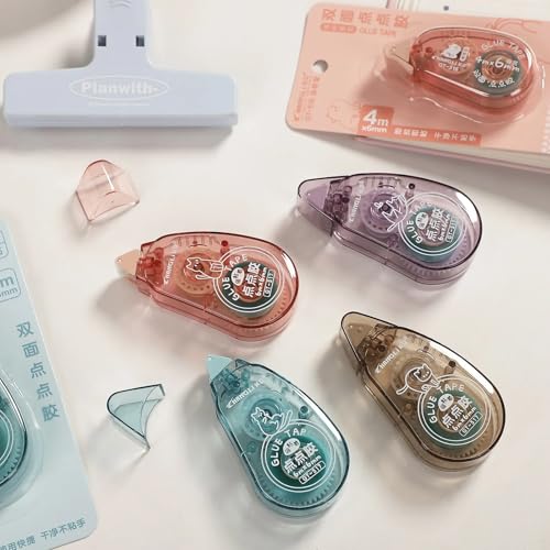 Image of Amazon Brand - Umi 4 Pack Scrapbook Tape,Double Sided Glue Tape Roller Size 6mm x 6mtr each