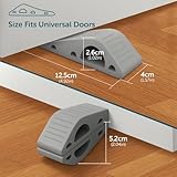 Pack of 2 Heavy Duty Rubber Door Stop Wedges – Non-Slip Grey Door Stoppers with White Wall/Door Mounted Holder – Indoor Door Wedges, Jammers for Heavy Doors, Ideal for All Surfaces - Image 5