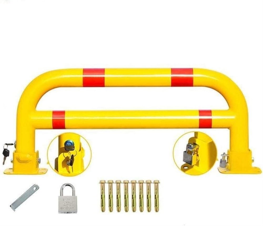 SaryEdge Parking Guardrails Lockable Parking Barrier Parking Latch Folding The Parking Lock of The Parking Rod Parallel Bars Folding Lever Disorder Heavy Steel Safe Parking A,