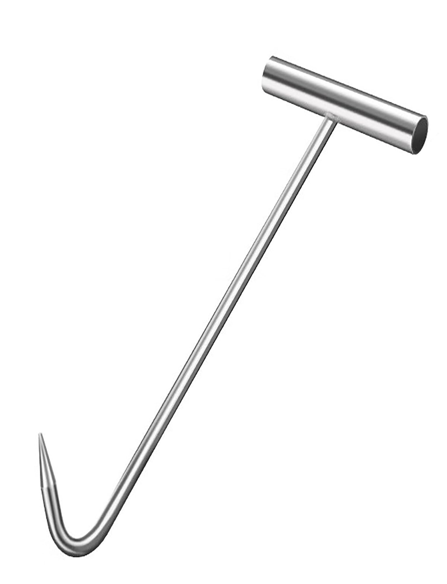 Wytrzymały hak do podnoszenia pokryw włazów w kształcie litery T, średnica 10 mm, długość 90 cm, idealny do podnoszenia kluczy wodomierzy i pokryw sejfów, trwałe i niezawodne narzędzie