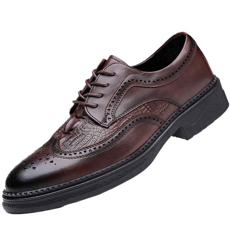 Comfortable Dress Oxfords, Winter Warm Plush Loafers Shoes, All-Match Leather Shoes for Men