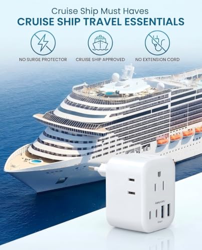 Image of European Travel Plug Adapter, Foldable Type C Adapter for US to Most Europe | HANYCONY International Power Adapter 4 Outlets 4 USB C Ports (2 USB C), EU Italy Spain Greece Portugal France Germany Holland