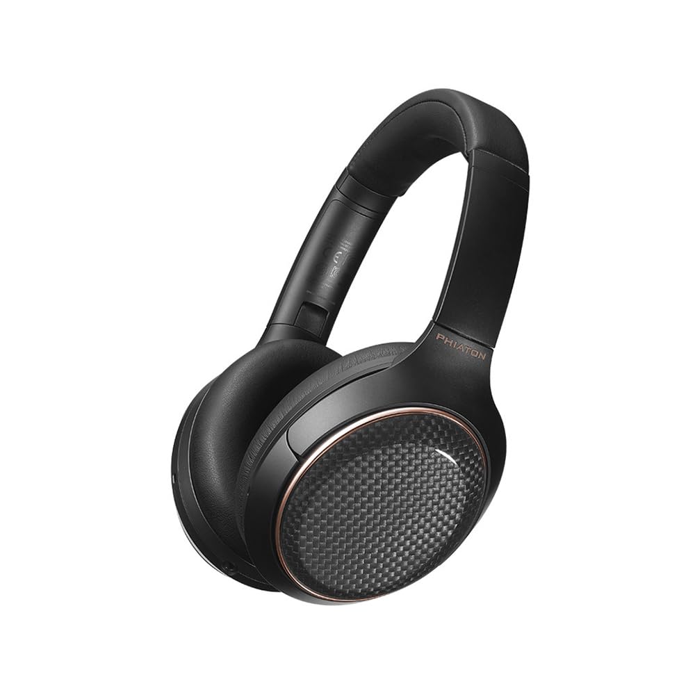 Phiaton PPU-BN0600BK01 900 Legacy Bluetooth On-Ear Headphones with Microphone, Digital Hybrid Noise-Canceling, Black, PPU-BN0600BK01