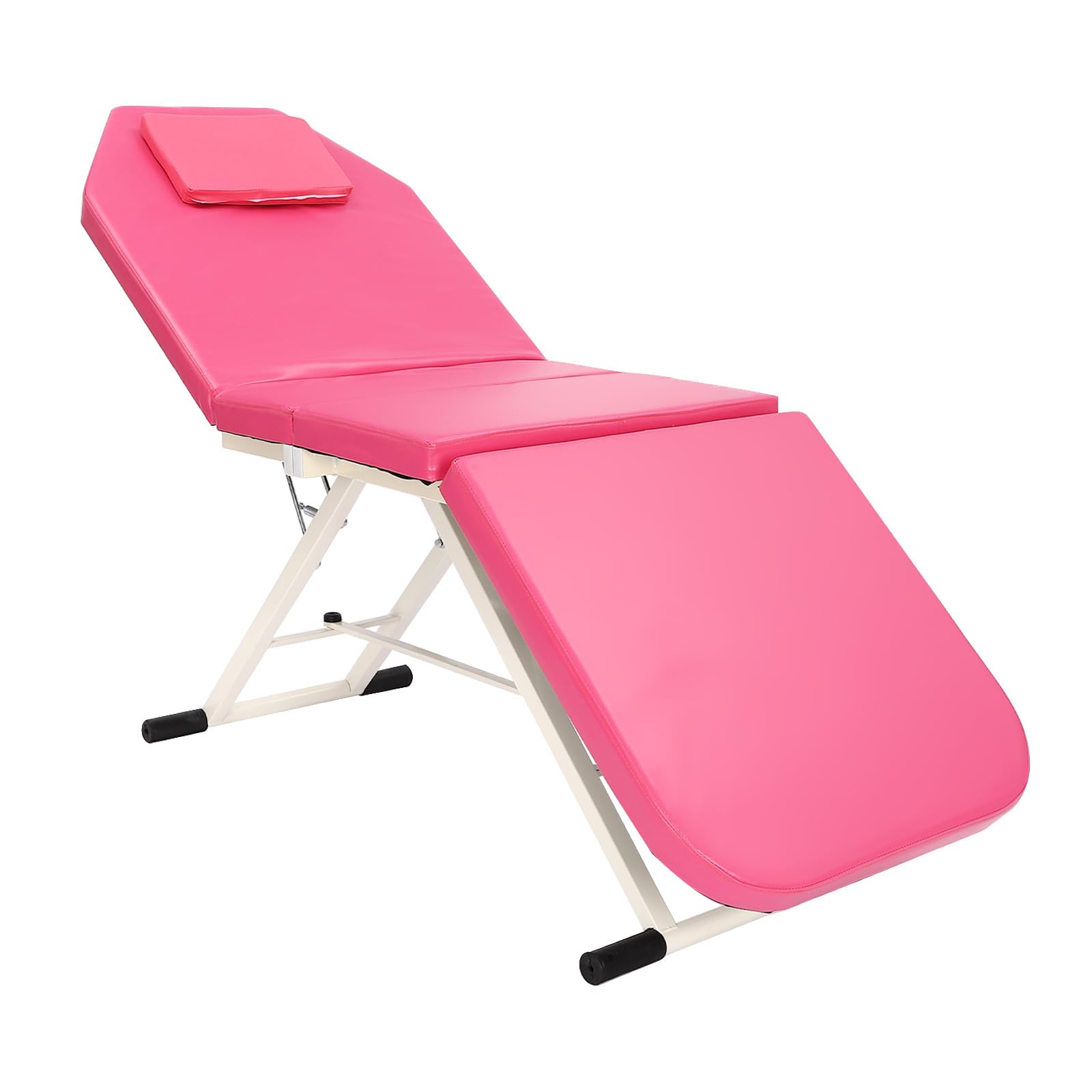 TONFEIONFoldable Beauty Bed,Portable Massage Bed Professional Salon Spa  Beauty Recliner 60 cm(Pink)