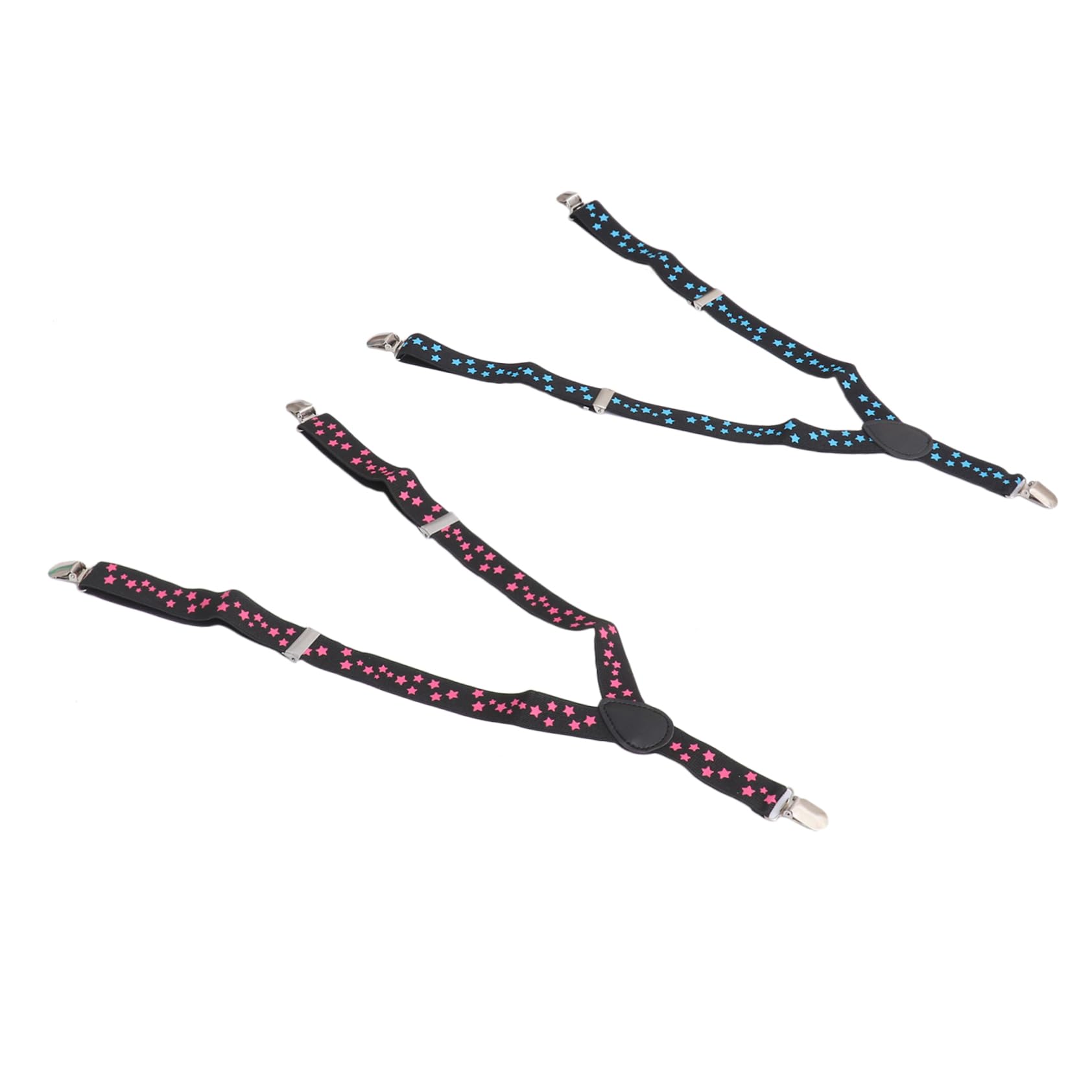 NOLITOY 2 Pcs Clip Trouser Strap Star Printed Suspender for Boys Durable and Fashionable Design for Parties and Weddings Random Color