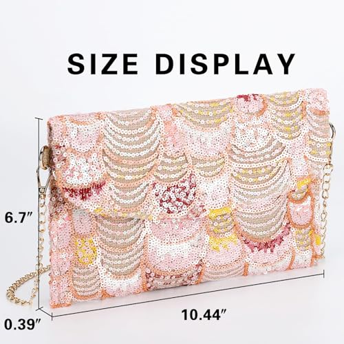 Image of Clutch Purses for Women, Envelope Package, Sequin Embroidered Flowers Straw Bag, Bohemian Handmade Handbags, Crossbody Bag for Vacation, Travel, Banquet(Styles 3)