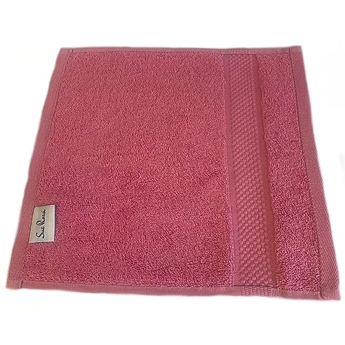 Sue Rossi Face Cloths Pack of 2 or 6, Turkish Combed Cotton, 30cm x 30cm Wash Cloth Fingertip Flannel, Soft & Absorbent - Image 3
