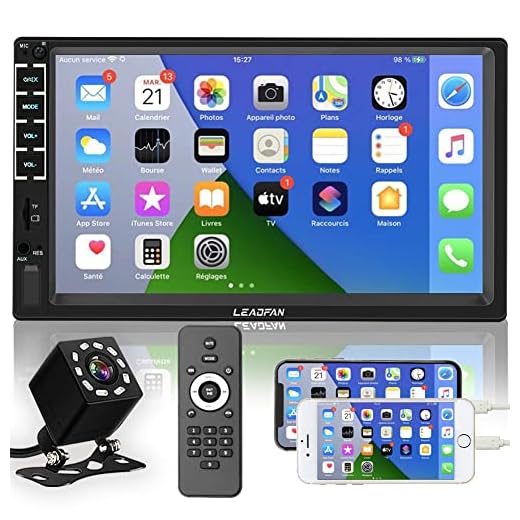 7" Car Stereo Touch Screen Car Audio Receiver Double Din FM Radio Bluetooth Video,Remote Control MP5/4/3 Player Phone Mirror Link USB/SD/AUX Hands Free Calling with Camera