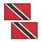 JBSJBS Aufnäher mit Trinidada- & Tobago-Flagge, bestickt, Trinidad- & Tobago-Flaggen, Militär, taktischer Aufnäher, Team-Logo-Dekorationen (2 Stück)