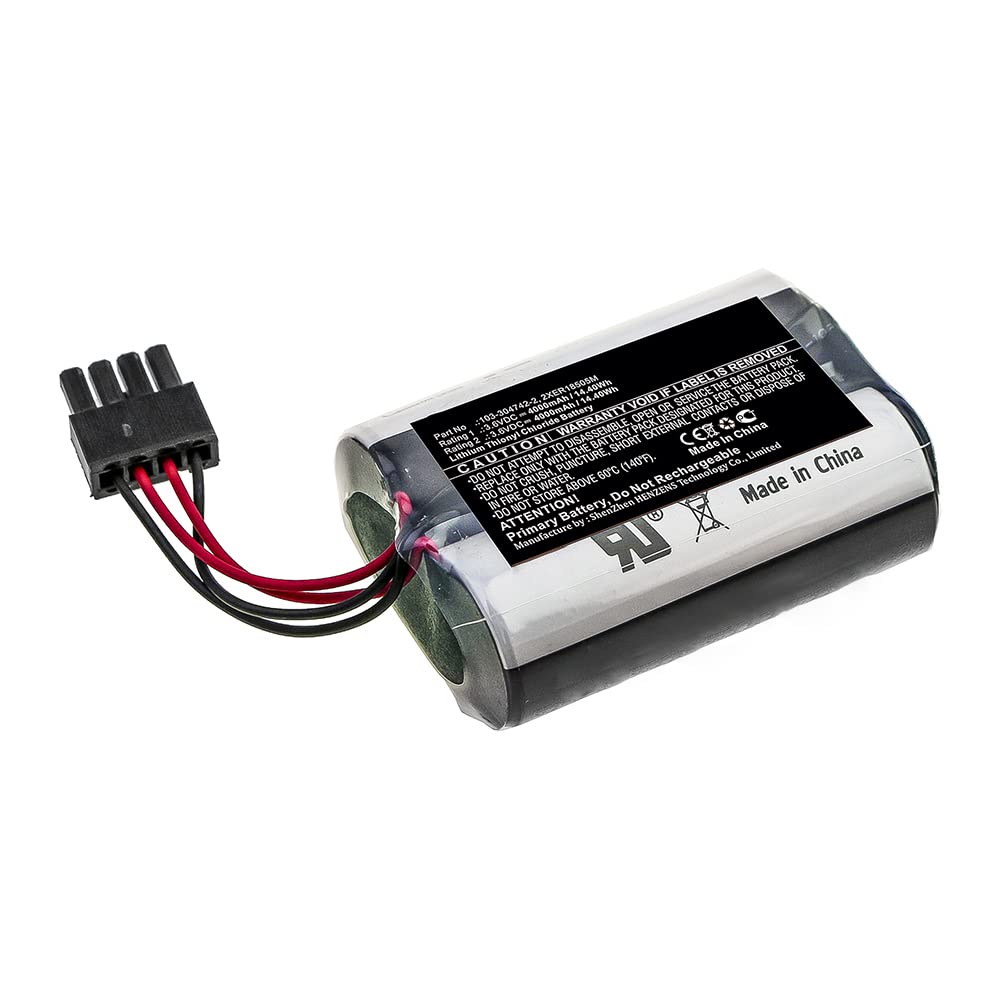 Synergy Digital Alarm System Battery, Compatible with Visonic SR 720 PG2 Sirens Alarm System, (Li-SOCl2, 3.6V, 4000mAh) Ultra High Capacity, Replacement for Visonic 103-304742-2 Battery