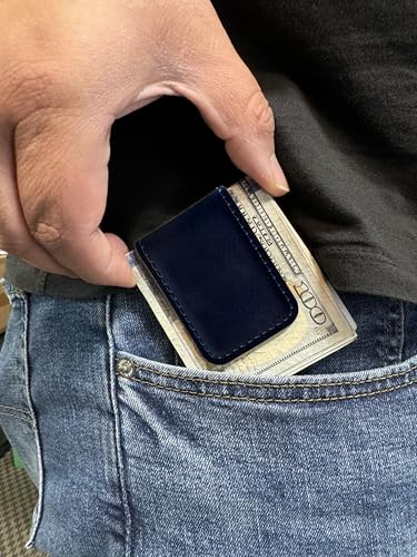 LaserGram Slim Magnetic Money Clip, Flag of the United States (Black with Silver)4