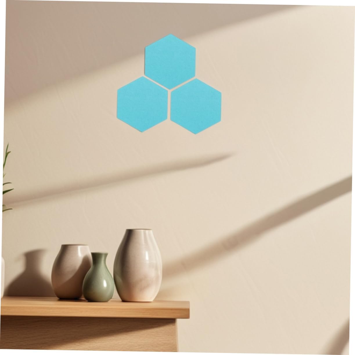 6pcs Self Adhesive Hexagon Felt Board Tiles for Office and Home Decor Sound Absorption Noise Reduction Easy to Install Decorative Bulletin Boards