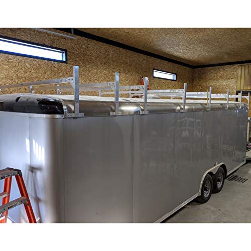 Lonwin Adjustable Aluminum Trailer Ladder Rack fit for Enclosed Trailers