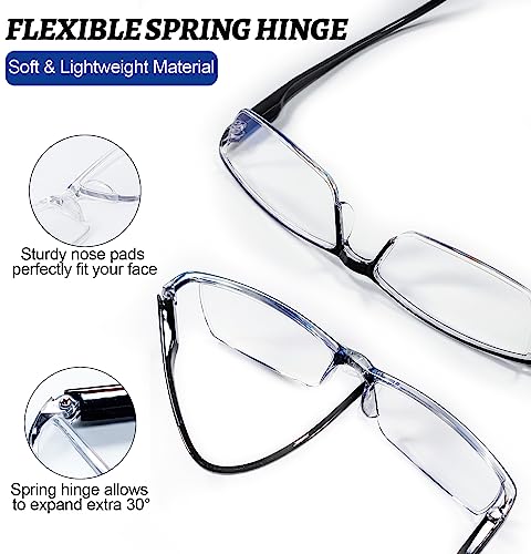 Image of 4 Packs Blue Light Reading Glasses 3x Men Womens UV Blocker Computer Readers Blocking Glare Magnification 1.0 1.25 1.5 1.75 2.0 2.25 2.5 2.75 3.0 3.5 4.0