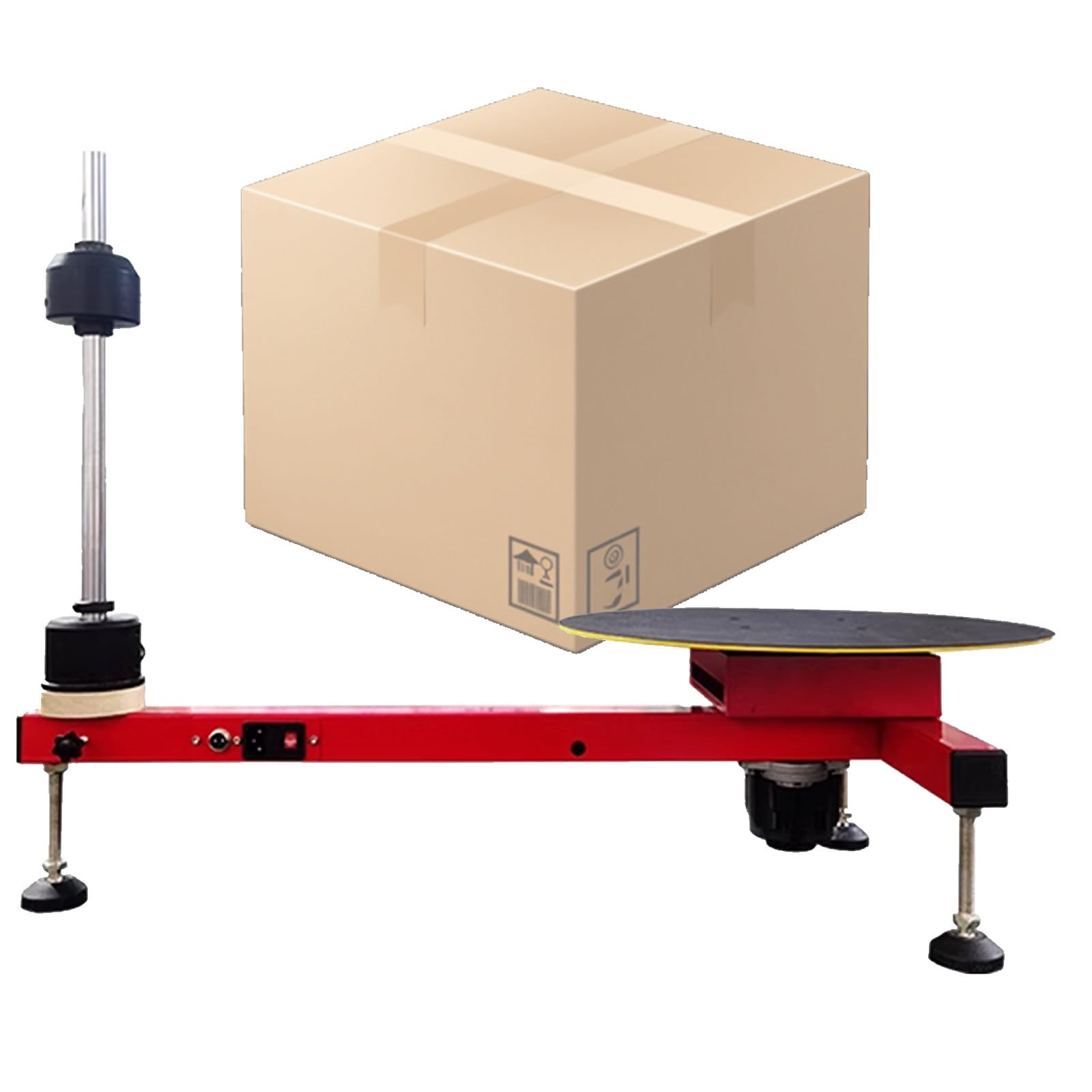 VNATWGOO Automatic Electric Film Tension Wrapper, Pallet Wrapping Machine, for 28in Stretch Film, with Foot Switch