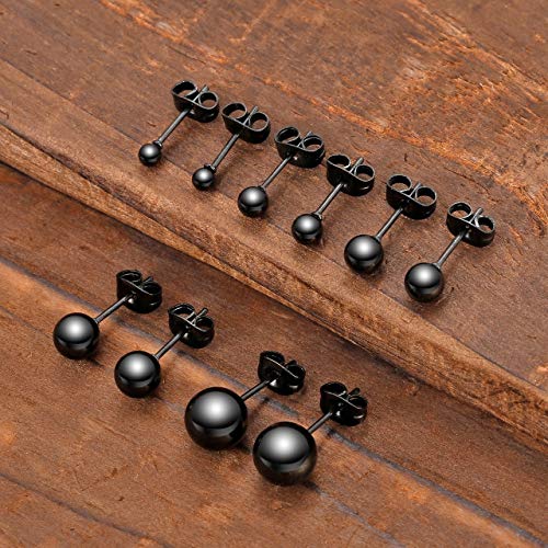 Jovivi Brincos de aço inoxidável hipoalergênico 20G 5Paris zircônia cúbica CZ/conjunto de brincos de