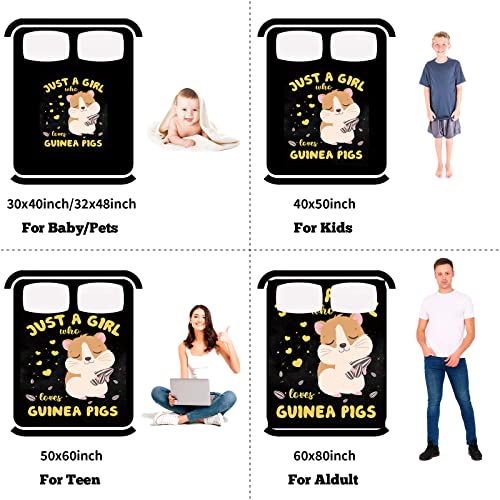 TUTUXMA Guinea Pig Blanket Girl,Just A Girl Who Loves Guinea Pigs Blankets,Super Soft Warm Cozy Fleece Guinea Throw GiftTeens,Guinea Pig Throw BlanketCouch Sofa,130x150cm Yellow Guinea Pig 130*150cm - Image 4