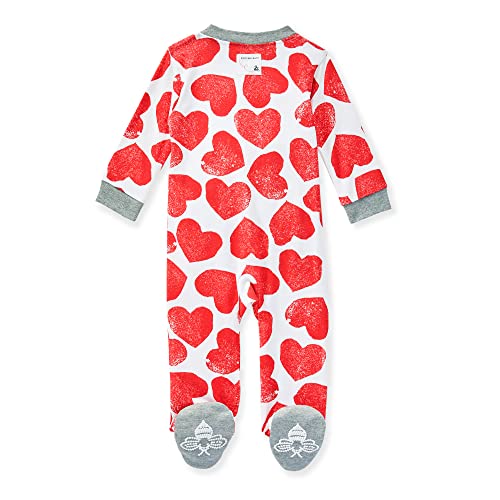 Image of Burt's Bees Baby unisex-baby Sleep & Play, Organic One-piece Romper-jumpsuit Pj, Zip Front Footed Pajama