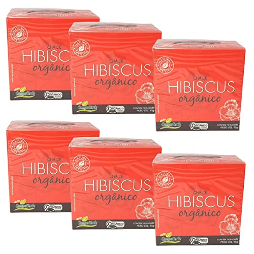 Kit 6cx Chá de Hibiscus Orgânico (60 sachês) Campo Verde