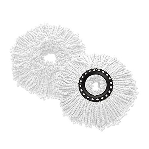 2 Pack Microfiber Replacement Spin Mop Head Refill for Magic 360 / Deluxe/Hurricane