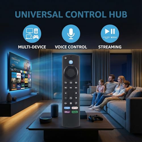 Image of Replacement Voice Remote Fit for Insignia NS-24F201NA23,NS-32F201NA23,NS-42F201NA23,NS-43F301NA25,NS-50F301NA24,NS-65F301NA23,Compatible with AMZ Fire Series,Toshiba,Pioneer,Echo-Show 15 inch to 21 inch