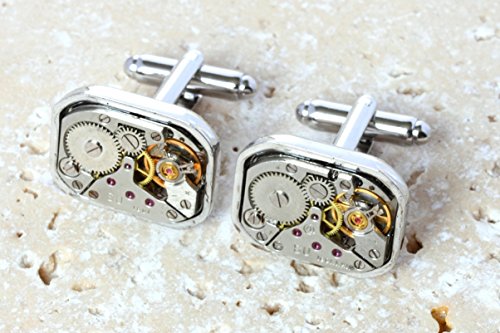 Steampunk Watch Parts Cufflinks, Watch Movement Cufflinks, Steampunk Gifts, Watchpart Cufflinks, Watch Part Cufflinks, Steampunk Cufflinks, Watch Cufflinks, Steam Punk