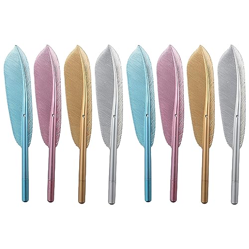 dohobby 8PCS Bolígrafos Gel Pluma Pluma con diseño de pluma