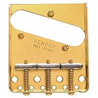 Genuine Fender 3-saddle Bridge Assembly with Hardware Included - Gold