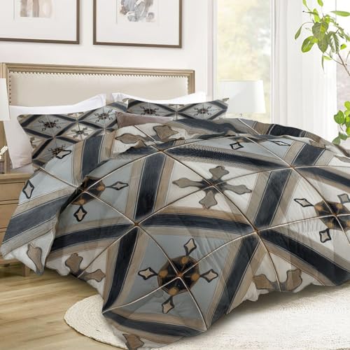 Edredón para todo el año de diseño geométrico ideal para dormitorios juveniles y modernos 3