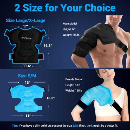 Image of Comfytemp Shoulder Ice Pack Wrap Rotator Cuff Cold Therapy (Large /X-Large)