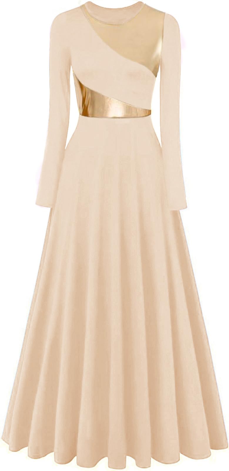 ORIDOOR Women Worship Liturgical Dance Dress Full Length Church Robe Modern Praise Dance Dress Lyrical