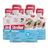 SlimFast Meal Replacement Shake, Original Cappuccino Delight, 10g of Ready to Drink Protein for Weight Loss, 11 Fl. Oz Bottle, 4 Count (Pack of 3) (Packaging May Vary)