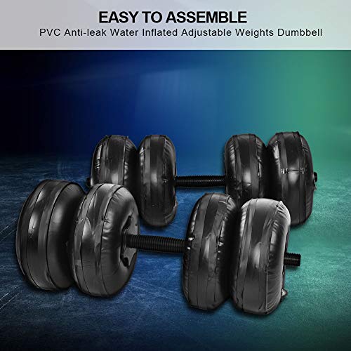 Jadeshay Dumbbells voor onderweg, verstelbare, tot een gewicht van 25 kg te vullen dumbbells, trainingsapparatuur voor… - Afbeelding 3
