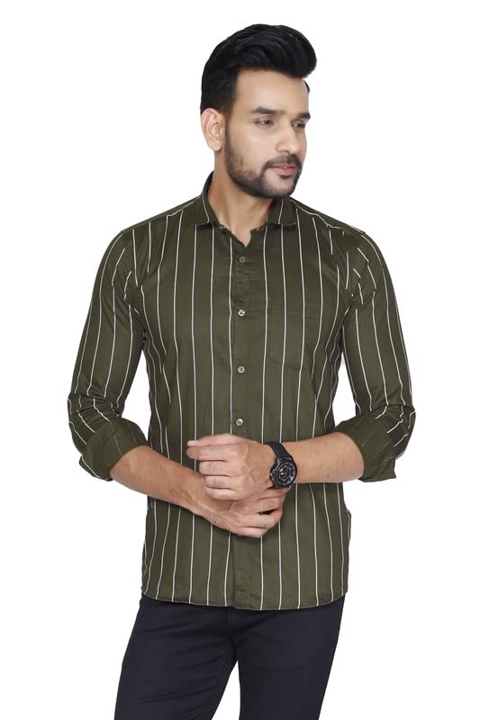 Image of Pure Cotton Solid Slim Fit Semi Casual Shirt for Men's & Boy's (Pack of 1)