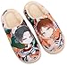 WANHONGYUE Attack on Titan Anime Pantofole da Donna Uomo Morbido Peluche Ciabatte Scarpe da Casa Inverno Caldo Antiscivolo Slippers Indoor Outdoor