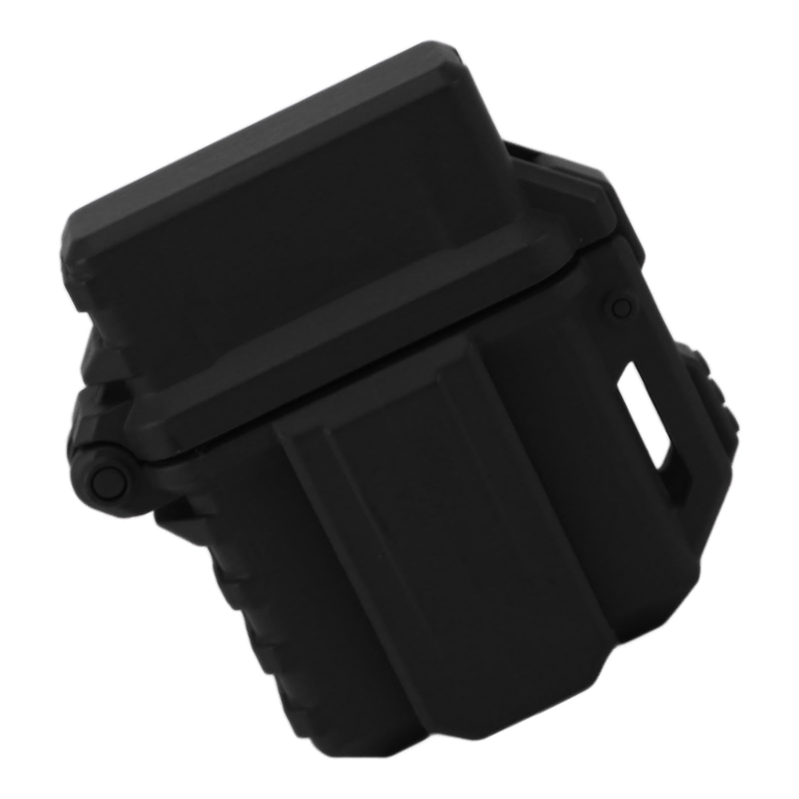 Custodia per accendino compatta e portatile, impermeabile, a lunga durata, struttura in nylon, protezione contro olio, graffi e calore, si aggancia alle borse, ideale per (Negro)