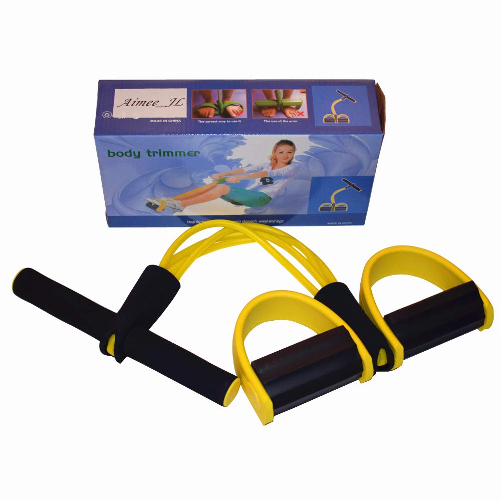 Kayla_Lan Corde élastique à 4 Tubes Pour Abdominaux Et Exercices Abdominaux - Avec Pédale - Violet