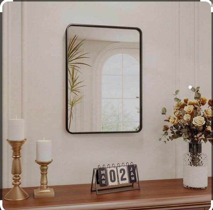 Image of CDM Frameless 12x18 Inch Mirror - Polished Edge Wall Design - Great for Compact Bathrooms or Bedrooms - Clean, Modern Style Enhances Any Room Effortlessly