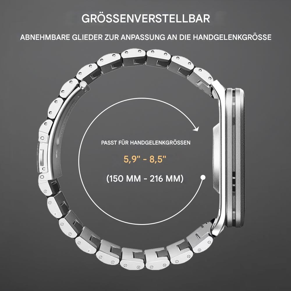 Titan Armband für Garmin Venus X1, 24mm Schnellverschluss-Metallarmband mit integriertem Schnallenband als Ersatz für die Garmin-Uhr Venu X1