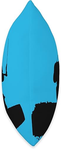Miniatura 2 de Kitesurf Gifts and Surf Lover Tees by taiche Kitesurfer Surfing A Wave Artistic Black Silhouette Throw Pillow, 16x16, Multicolor