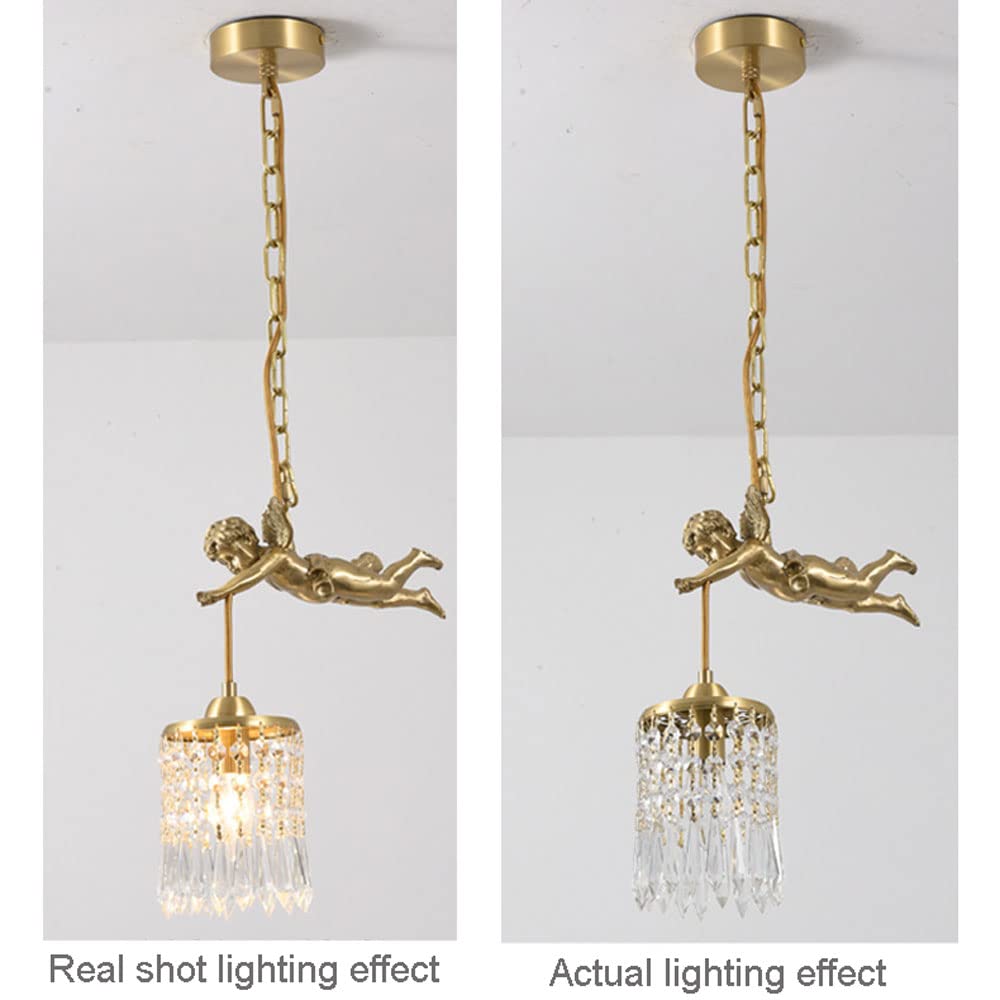 Lampa wisząca w stylu vintage Regulowana kryształowa lampa wisząca z przezroczystym kloszem szklanym, wiejska lampa sufitowa wisząca do kuchni Wyspa Jadalnia Bar Present