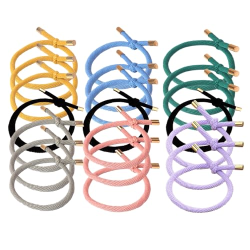 SURALIN 21 Stück Elastische Geknotete Haarbänder, Haargummi Original Haargummi Armband Haarschmuck für Dickes, Dünnes und Lockiges Haar