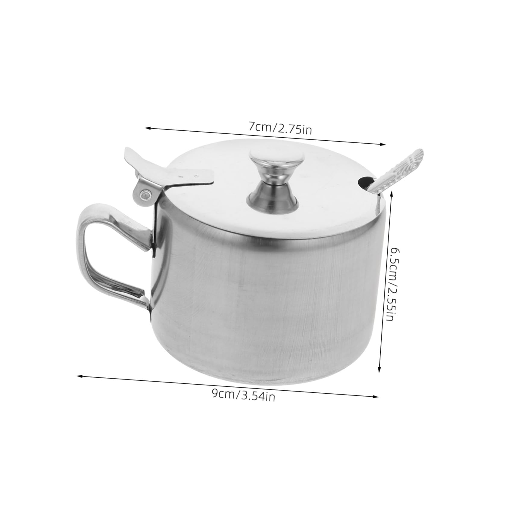 Cabilock Large Sugar Jar Lid Spice Jars Lids Condiment Pot Spoon Kitchen Condiment Container